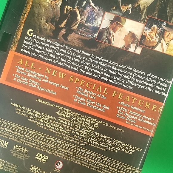 Raiders of The Lost Ark DVD, Pre Owned Near Mint Condition - Picture 4 of 10